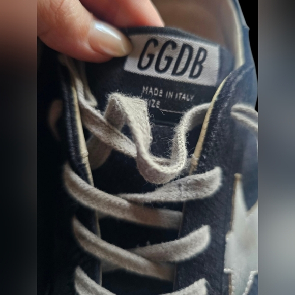 AUTHENTIC Golden Goose Black and Silver Women's Star Sneakers Size 10 EUC - Picture 12 of 16